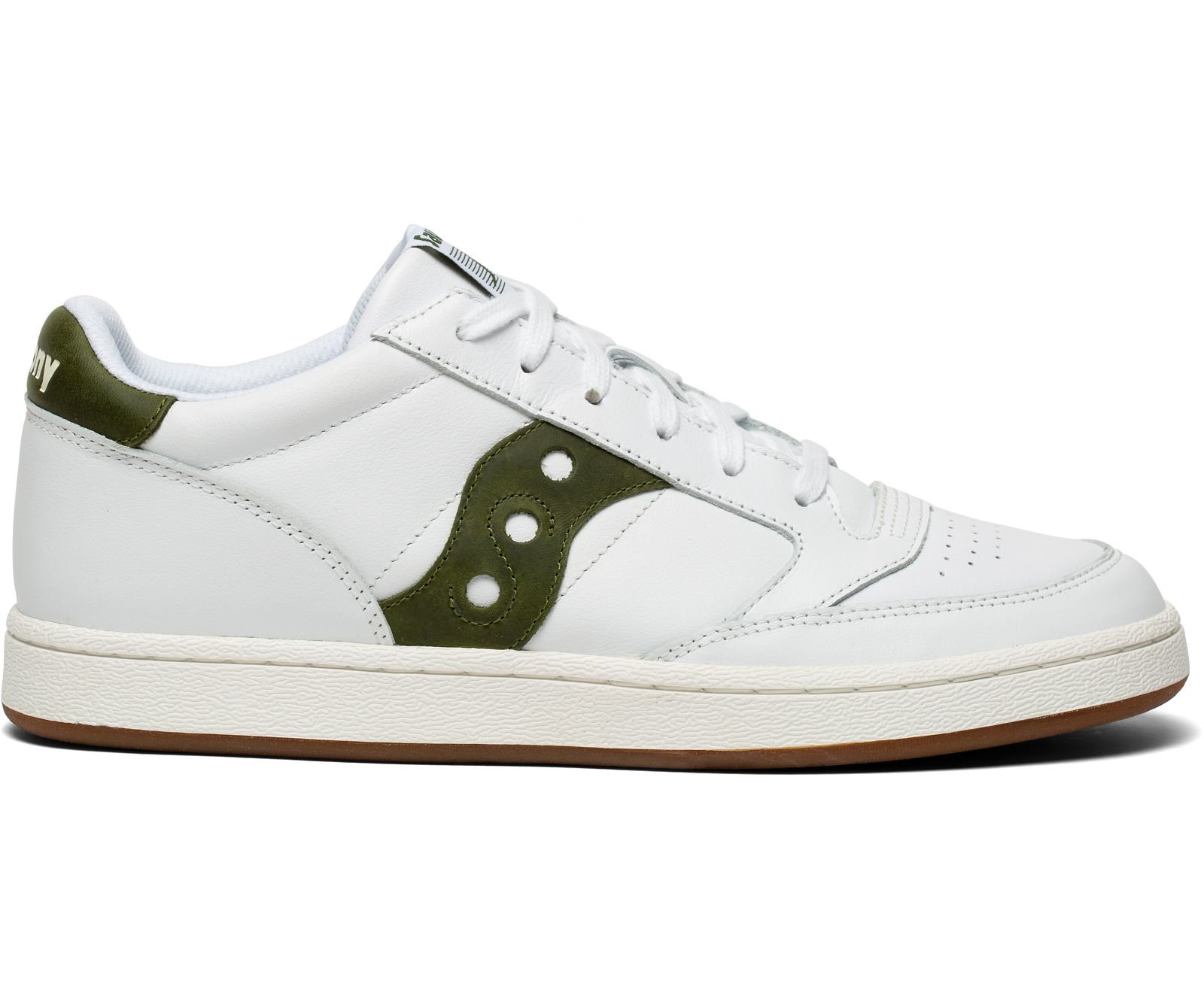 Saucony Jazz Court Men\'s Originals White / Olive | Canada 406HAPK